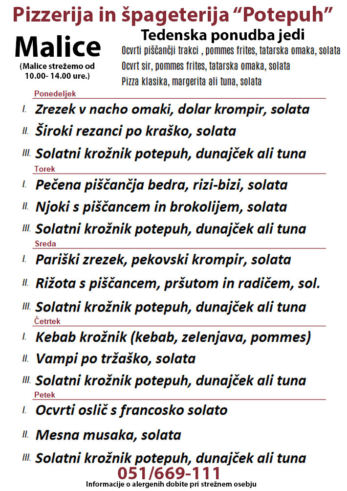 Tedenska ponudba