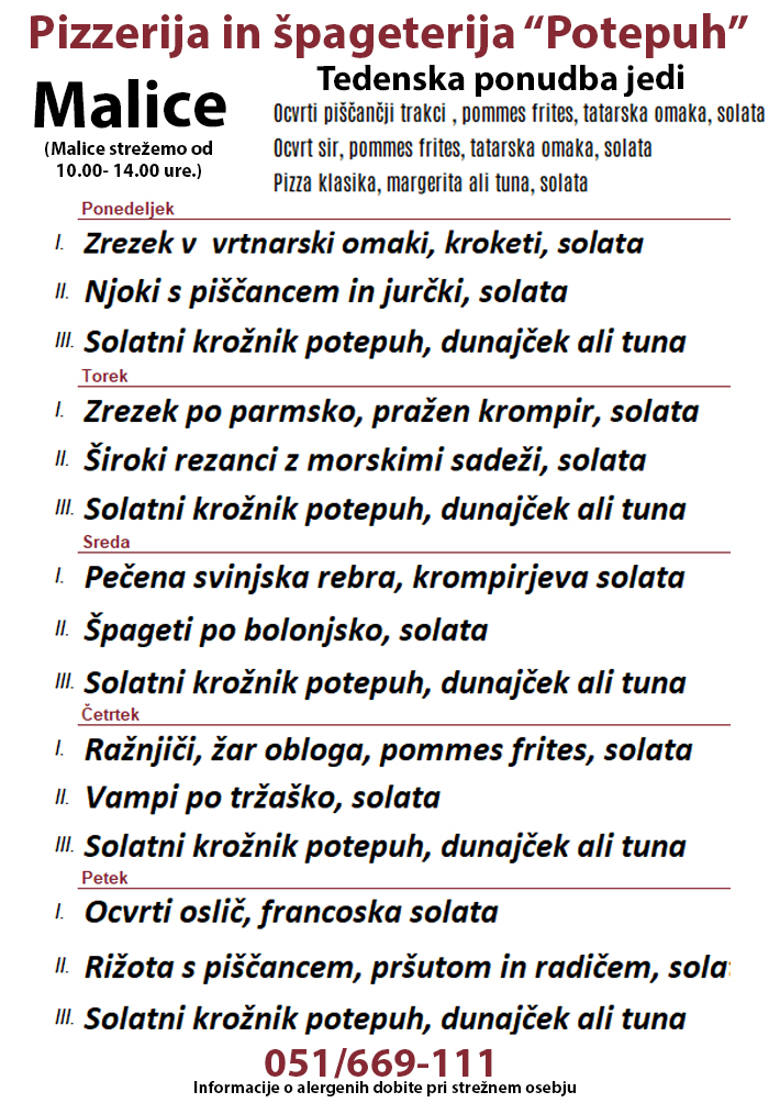 Tedenska ponudba