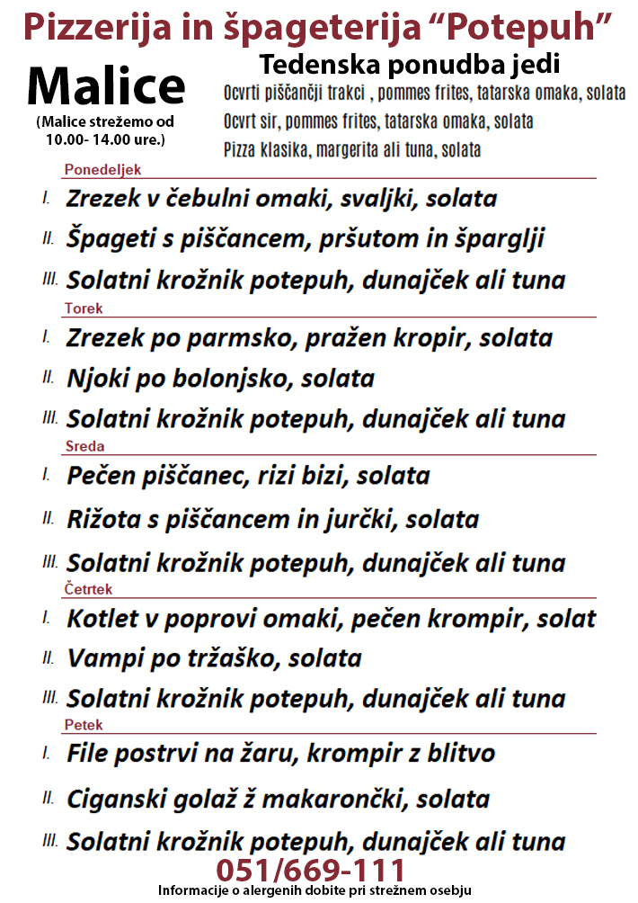 Tedenska ponudba